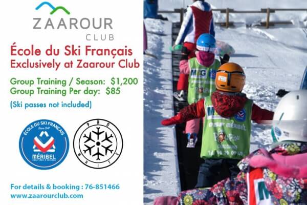 École du Ski Français For the first time in Lebanon &amp; Exclusively at Zaarour Club